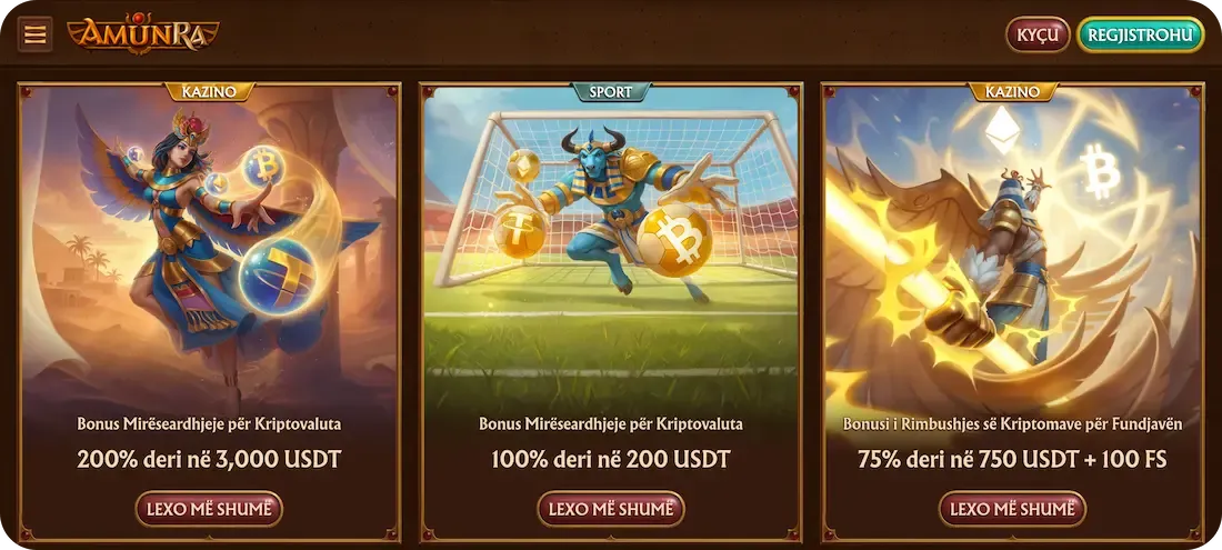 amunra kazino bonus të gjithë