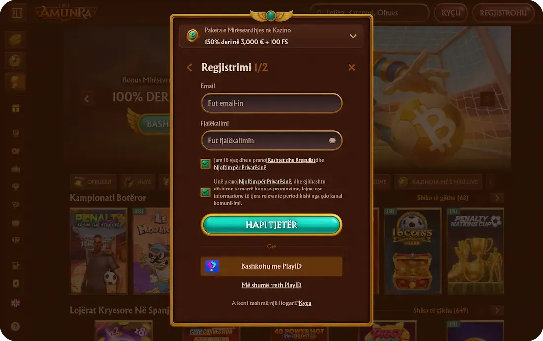 amunra kazino regjistrim